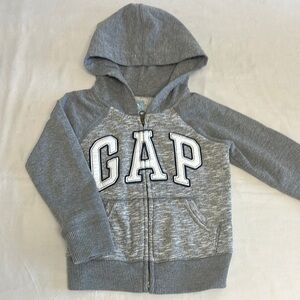 GAP Gray Heather Zip-Up Hoodie
